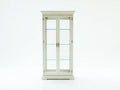Vitrina de madera 90 x 40 x 185 cm - blanco roto - 2 puertas acristaladas con diseño clásico para exposición y almacenamiento