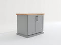 Aparador de madera 95 x 42 x 88 cm - gris madera natural y negro - 2 puertas con diseño moderno para almacenamiento